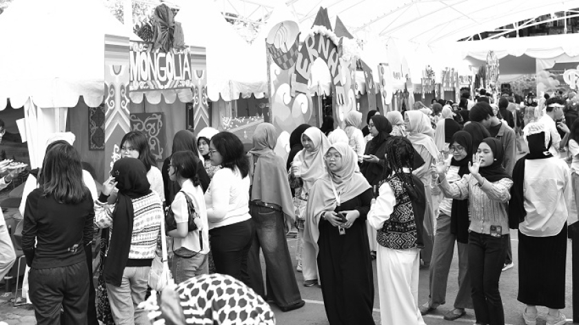 Festival Budaya Mahasiswa Fakultas Ilmu Komunikasi Universitas Padjadjaran (Unpad), Jatinangor, Sumedang, Kamis, 26 Juni 2025. (Foto: Abdullah Dienullah/BandungBergerak)