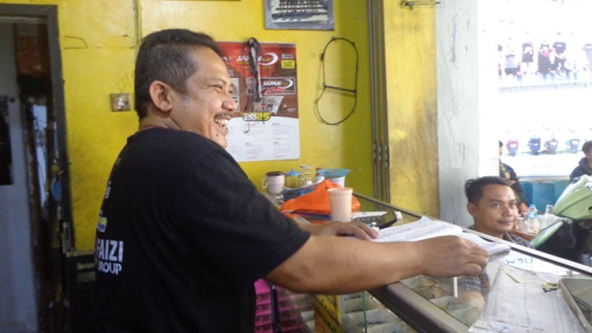 H. Dadang Kosasih pemilik San Wash. (Foto: Maulida Hasna Haniifa)