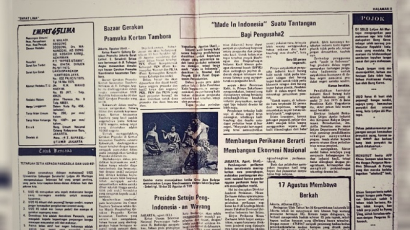 Box Redaksi Harian Empat Lima, yang dikelola para wartawan senior. (Foto Dokumentasi Kin Sanubary)