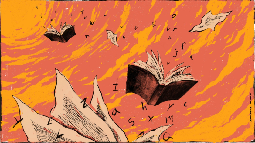 Cara terbaik menghadapi buku adalah membacanya. (Iustrasi: Bawana Helga Firmansyah/BandungBergerak)