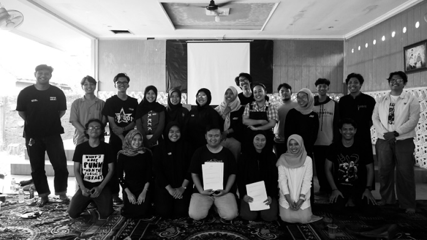 Kelas Liar 10 di Purwakarta Sabtu, 18 Oktober 2025, mengangkat tema kebebasan berekspresi. (Foto: Fitri Amanda/BandungBergerak)