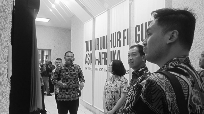 Pameran temporer bertajuk Tutur Luhur Figur Asia-Afrika: Words that Echo to the Ages resmi dibuka pada Jumat, 24 Oktober 2025, di Museum KAA Bandung. (Foto: Nabilah Ayu Lestari/BandungBergerak)