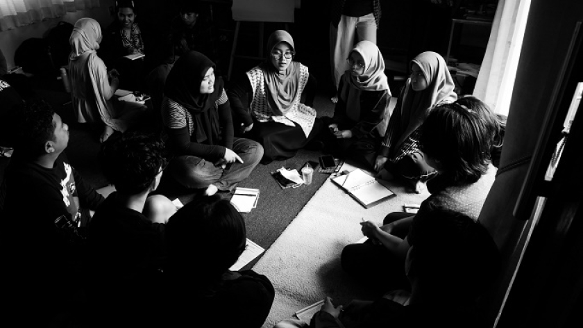 Kelas Liar Besar yang digelar di pegunungan selatan Bandung, Sabtu, 25 Oktober 2025. (Foto: Fitri Amanda/BandungBergerak)