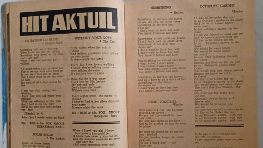 Rubrik Hit Aktuil salah satu rubrik favorit pembaca Aktuil yang memuat tangga lagu dan info musik terbaru pada masanya. (Foto: Dokumentasi Kin Sanubary)