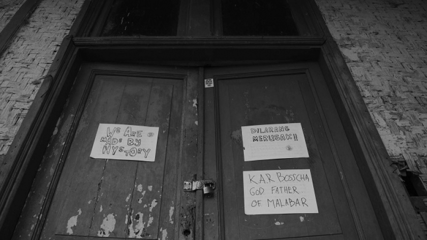 Vervoloog Malabar (sekolah rakyat) di kawasan perkebunan teh Malabar, Pangalengan, Kabupaten Bandung, 21 Mei 2024. Sekolah peninggalan Bosscha terancam hancur. (Foto: Prima Mulia/BandungBergerak)