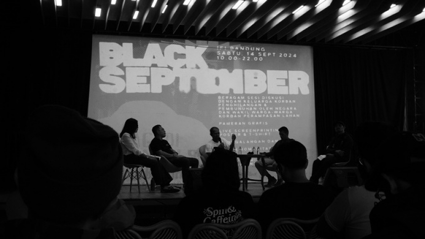 Diskusi Black September di IFI Bandung, 14 September 2024. (Foto: Audrey Kayla F/BandungBergerak)