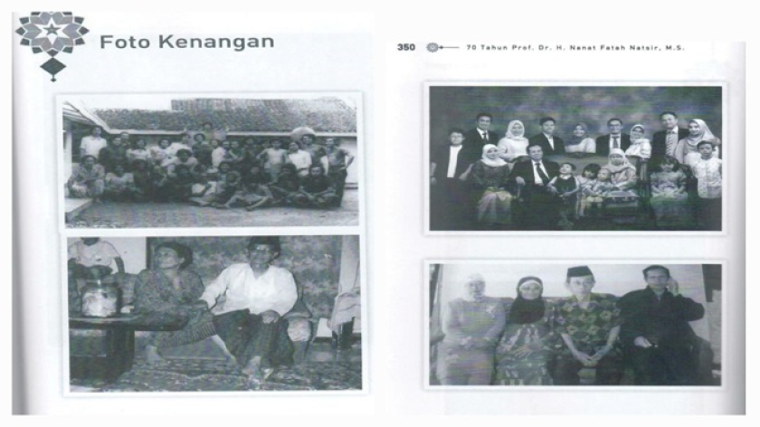 Foto kenangan alm. Nanat Fatah Natsir  bersama Keluarg Besar, Ibu, Ayah, Anak, dan Cucu. (Foto: Sumber Buku 70 Tahun Prof. Dr. H. Nanat Fatah Natsir, M.S.: Cendekiawan, Pemimpin dan Pengabdi) 