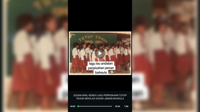 Hasil tangkap layar lagu perpisahan andalan zaman dulu. Sapu Nyere Pegat Simpay. Penuh nostalgia dan kenangan yang hangat. (Foto: Ibn Ghifarie)
