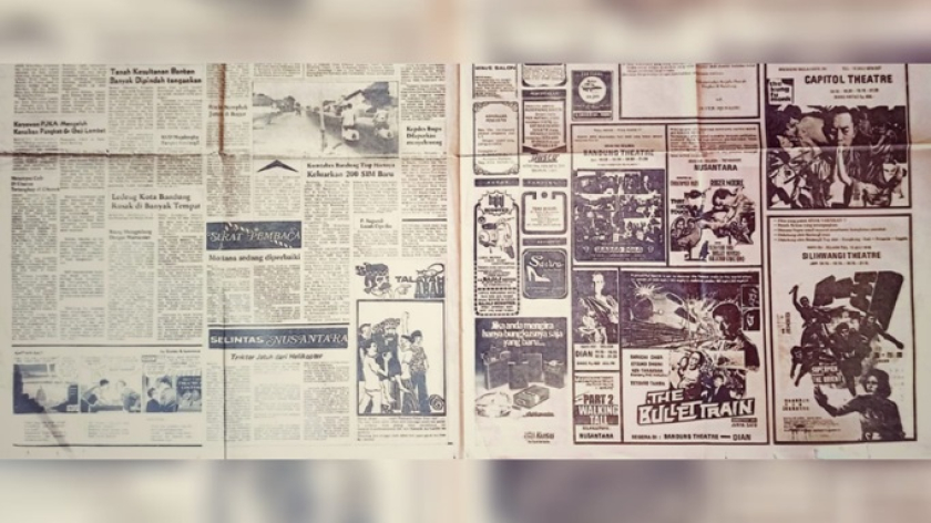 Kolom film-film yang diputar di bioskop Bandung, Juli 1976. (Foto: Dokumentasi Kin Sanubary)