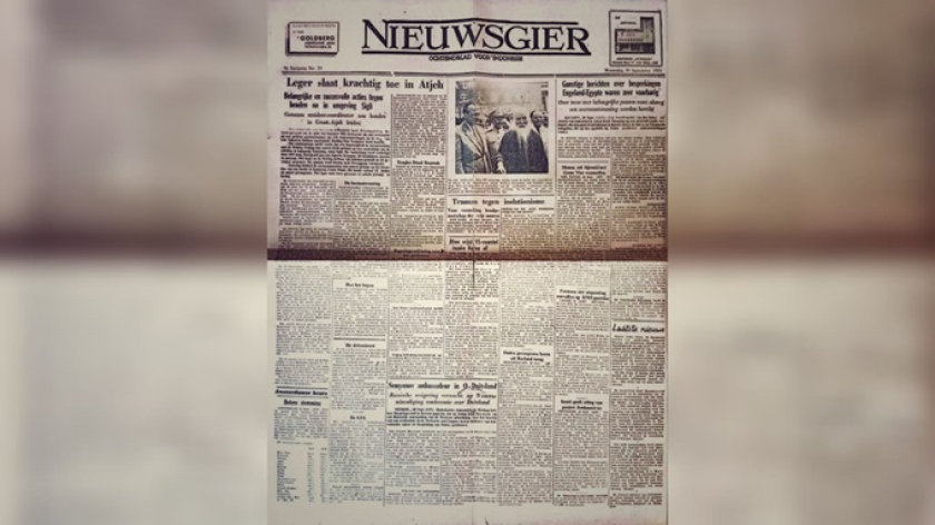 Wajah surat kabar Nieuwsgier terbitan 30 September 1953. (Foto: Kin Sanubary)