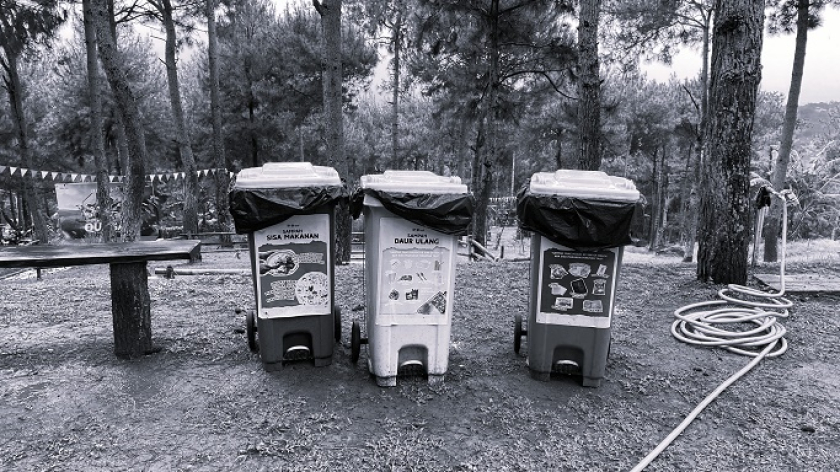 Fasilitas pengelolaan sampah di Wisepesantrend, Cilengkrang, Bandung, Jumat, 18 Juli 2025. (Foto: Muhammad Aufa Al Faiz) 