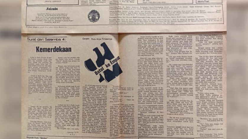 Box Redaksi Salemba yang diisi nama-nama besar yang kelak menjadi tokoh nasional. (Foto: Dokumentasi Kin Sanubary) 