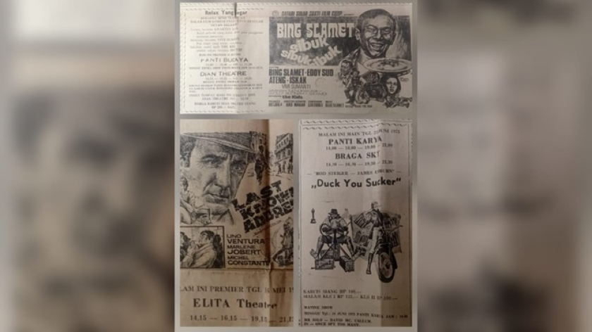 Iklan film-film yang menghiasi surat kabar GALA Bandung. (Foto: Dokumentasi Kin Sanubary)