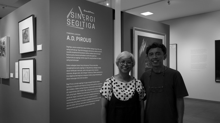 Rihan Meurila Pirous dan Eka Sofyan Rizal, pengelola Serambi Pirous Studio Galeri, Bandung, 4 Oktober 2025. (Foto: Audrey Kayla/BandungBergerak)
