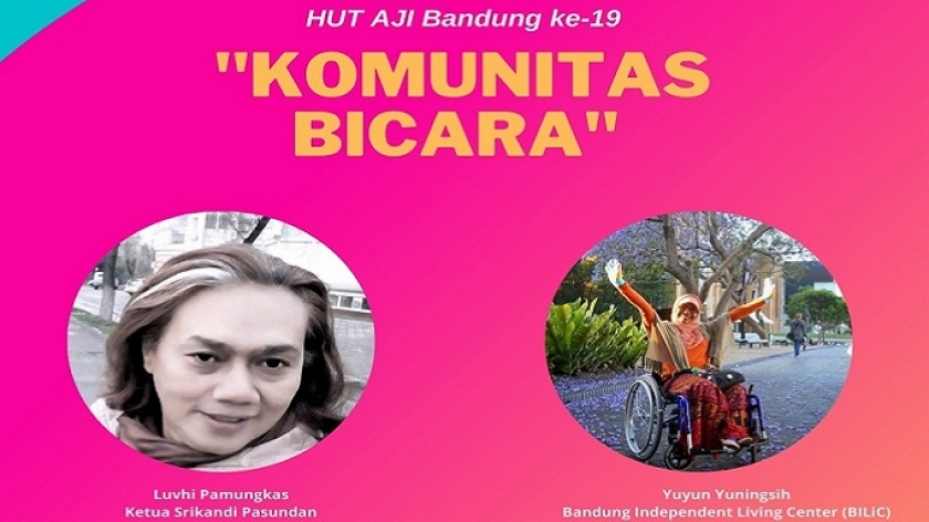 Diskusi virtual Warga Bertanya, Jurnalis Menjawab terkait hari ulang tahun ke-19 AJI Bandung, Sabtu (28/8/2021). (Dok. AJI Bandung)