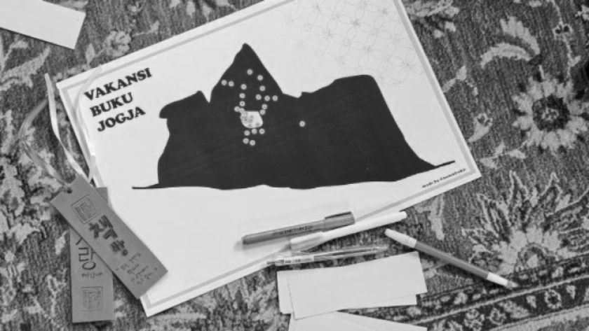 Peta toko buku di Namu Buku, Yogyakarta, Minggu 25 Januari 2026. (Foto: Virliya Putricantika/BandungBergerak)