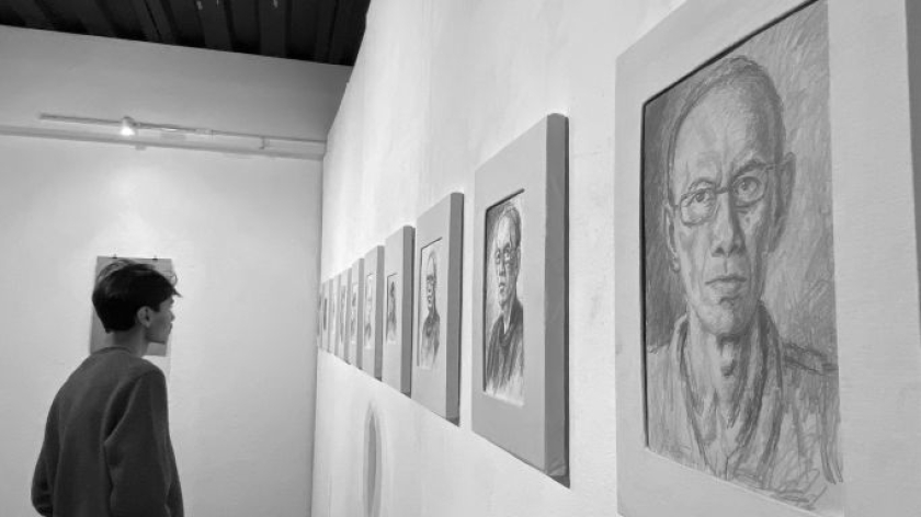 Pameran karya Irawan Surianatanegara, seniman dari Sukabumi,&nbsp;di Galeri Orbital Dago, Kota Bandung, 4 April sampai 3 Mei 2026. (Foto: Yopi Muharam/BandungBergerak)