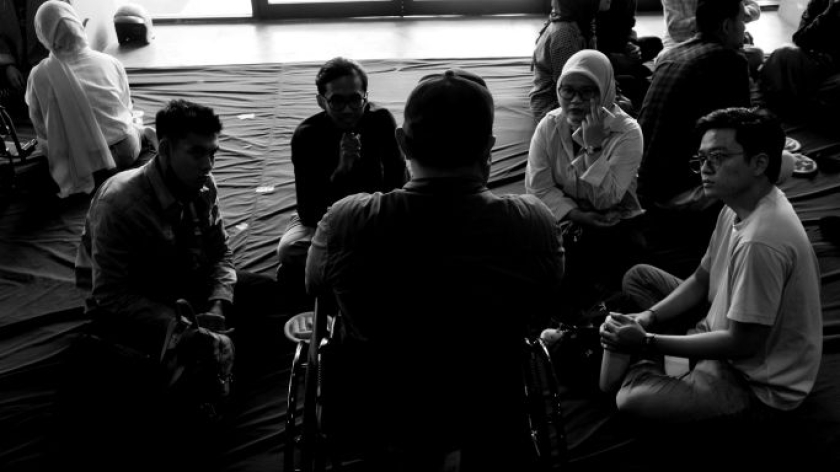 Pesta Titik Temu dan diskusi publik di Bandung Creative Hub, Jumat-Sabtu, 22&ndash;23 Mei 2026. (Foto: Insan Radhiyan/BandungBergerak)