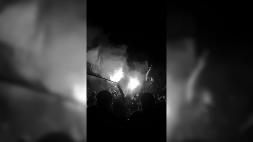 Suasana konvoi Persib juara liga di Alun-alun Cicalengka. (Foto:  Andrian Maldini Yudha)