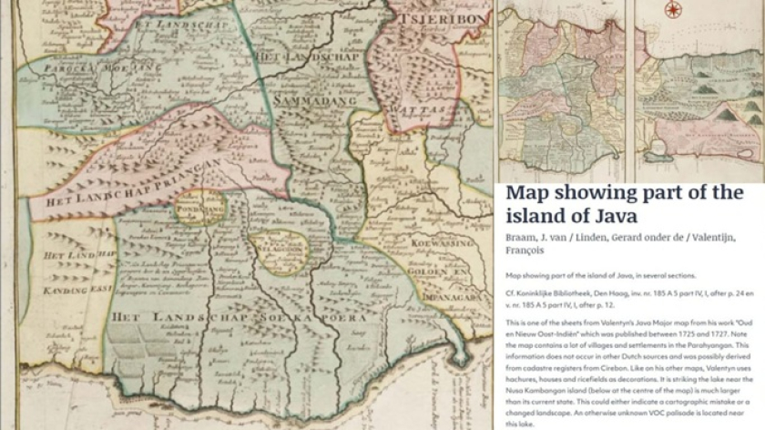 Atlas of mutual heritage. Map showing part of the island of Jawa, Braam, J. van  Linden, Gerard onder de  Valentijn, Fran&ccedil;ois. (Foto: Dokumtensi Rinaikelana)