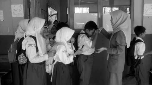 Murid di SDN Budiharja, Cililin, Selasa, 1 September 2026. (Foto: Prima Mulia/BandungBergerak)