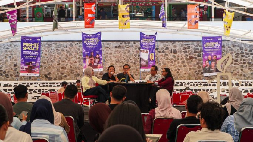 Diskusi In My FYP (Fighting Your Propaganda) Era di Dome Fikom Unpad, Kamis, 3 September 2026. (Foto: Media dan Informasi BEM Fikom Unpad)