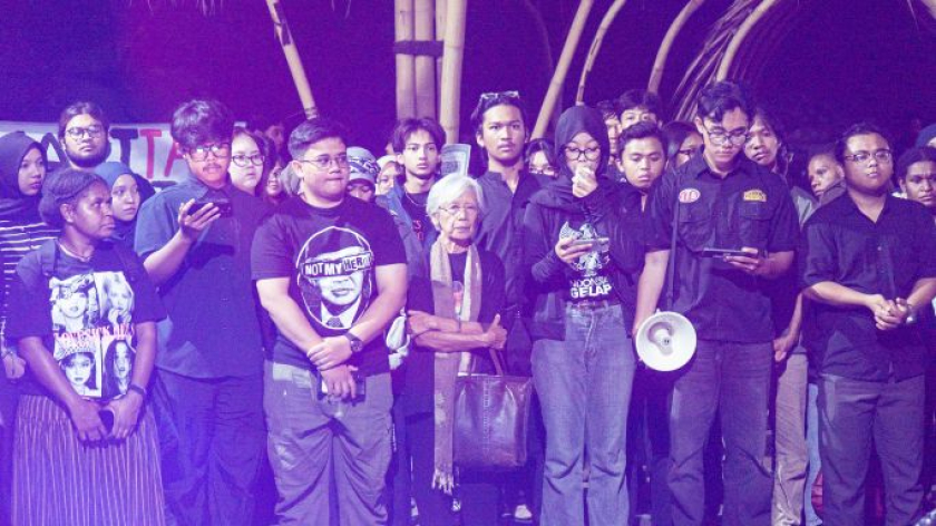 Diskusi tentang HAM di FISIP Universitas Padjadjaran (Unpad), Jatinangor, Selasa, 29 September 2026. (Foto: Insan Radhiyan/BandungBergerak)