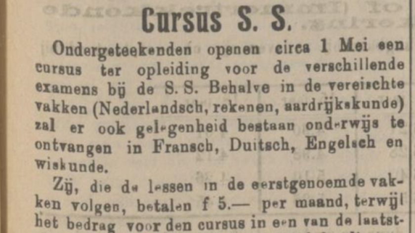 Sejak 1 Mei 1907, P. Reichholt, dkk., memberikan kursus  pendidikan bagi yang hendak menempuh ujuan di jawatan kereta api. Di antaranya peserta belajar bahasa Inggris, seperti Achmad Bassach. (Sumber: AID, 27 Maret 1907)