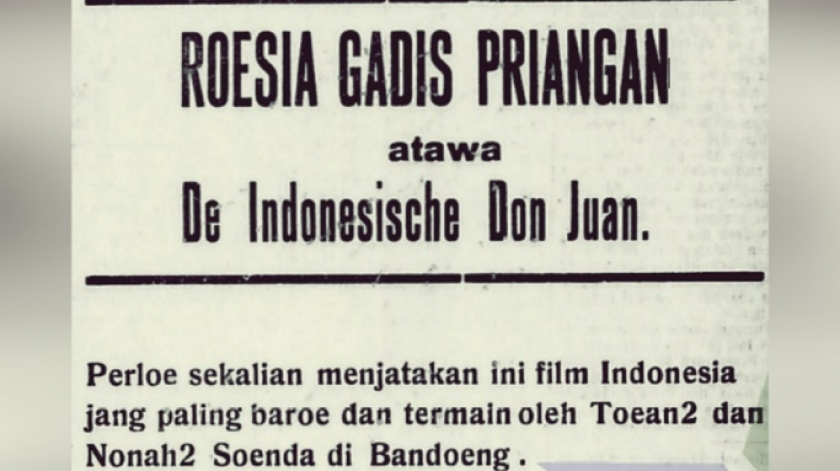 Setelah dibuat pada 1930, film Roesia Gadis Priangan terus diputar di daerah-daerah lain di Indonesia, termasuk di Banjarmasin, Kalimantan Selatan, awal Maret 1931. (Sumber:  Bintang Borneo, 3 Maret 1931)