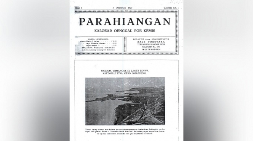 Parahiangan edisi pertama, 3 Januari 1929. (Sumber: Atep Kurnia)