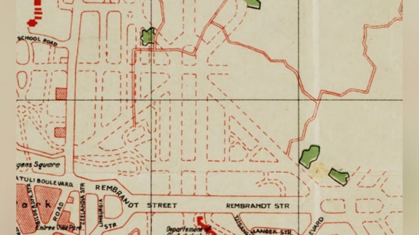 Pada tahun 1924, di sekitar Kelurahan Citarum sudah digunakan nama-nama jalan dari nama provinsi Belanda, sementara dari nama pelukis baru satu, yaitu Rembrandt-straat. (Sumber: Peta Plan of Bandoeng (1924), KK 161-05-10)