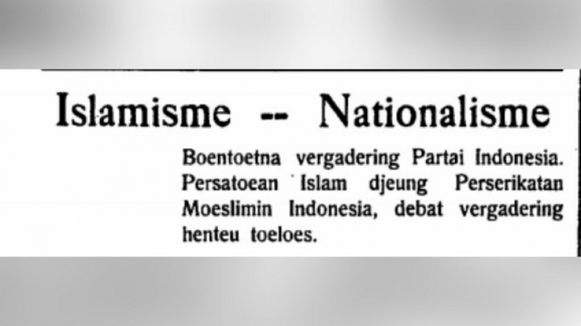 Sipatahoenan edisi 12 September 1932 mengabarkan perdebatan Persis dengan Perserikatan Moeslimin Indonesia sebagai buntut dari rapat Partindo. (Sipatahoenan)