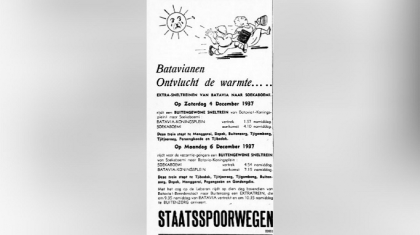 Iklan transportasi di Bataviaasch nieuwsblad tanggal 02-12-1937 terkait libur lebaran. (sumber www.delpher.nl) 