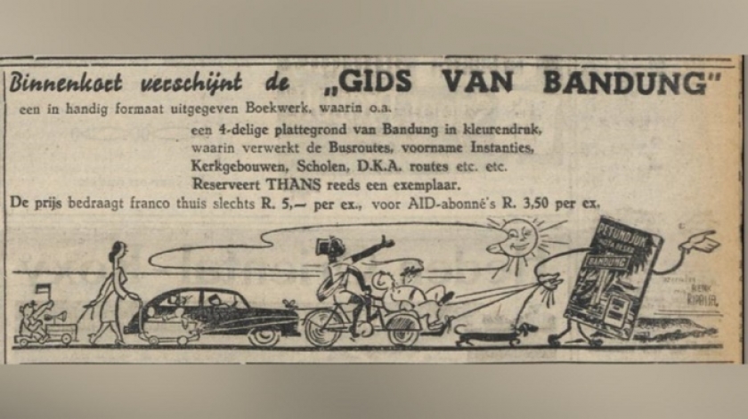 Sejak Juni 1950, AID Preangerbode mulai menerbitkan perubahan nama-nama jalan di Bandung. Setahun kemudian, redaksi AID menerbitkan Gids van Bandung atau Petundjuk Kota Besar Bandung. (Sumber: AID, 8 Agustus 1951).