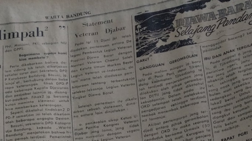 Koran Warta Bandung terbit pertama kali pada tahun 1954. Koran ini terdepan mengabarkan wabah influenza. (Sumber Foto: Yogi Esa Nugraha/Penulis)