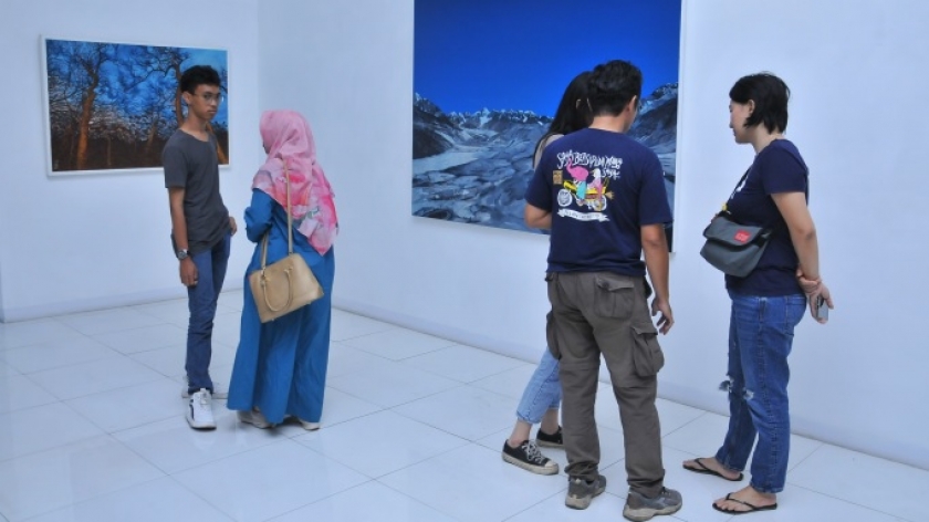 Suasana pameran bertajuk Silence before the Storm di Galeri Pusat Kebudayaan dari tanggal 4 hingga 23 Agustus 2023 lalu. (Foto: Dokumentasi Panitia Pameran)