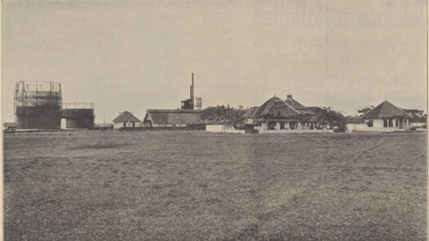 Photo of the Ned. Ind. Gas Maatschappij on page 14 of the newspaper Algemeen Indisch dagblad: de Preangerbode dated 1-4-1931. (Source delpher.nl)