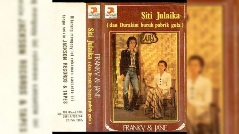 Sampul album Franky & Jane Siti Julaika (dan Durakim buruh pabrik gula) produksi Jackson Records & Tapes (1982. (Foto: iramanusantara.org)