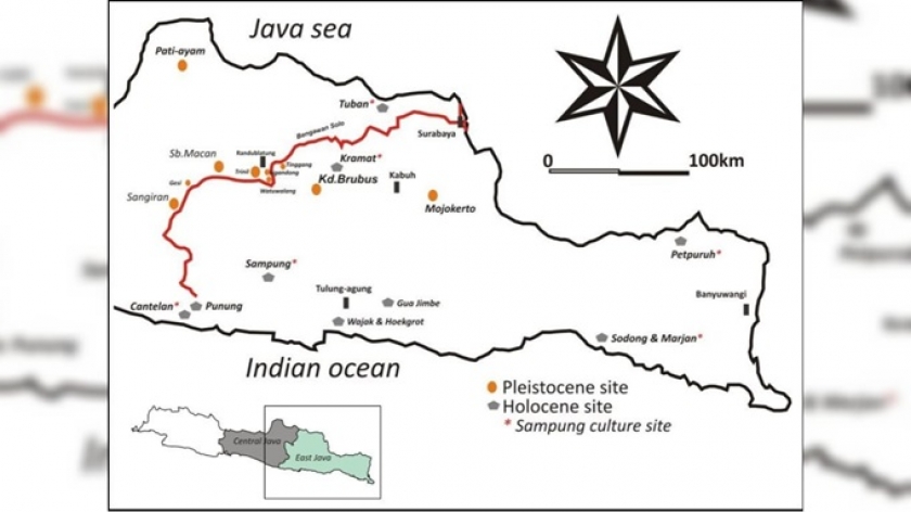 Lokasi atau situs di sepanjang Sungai Bengawan Solo dan situs lainnya. (Foto: Dokumentasi Johan Arif) 
